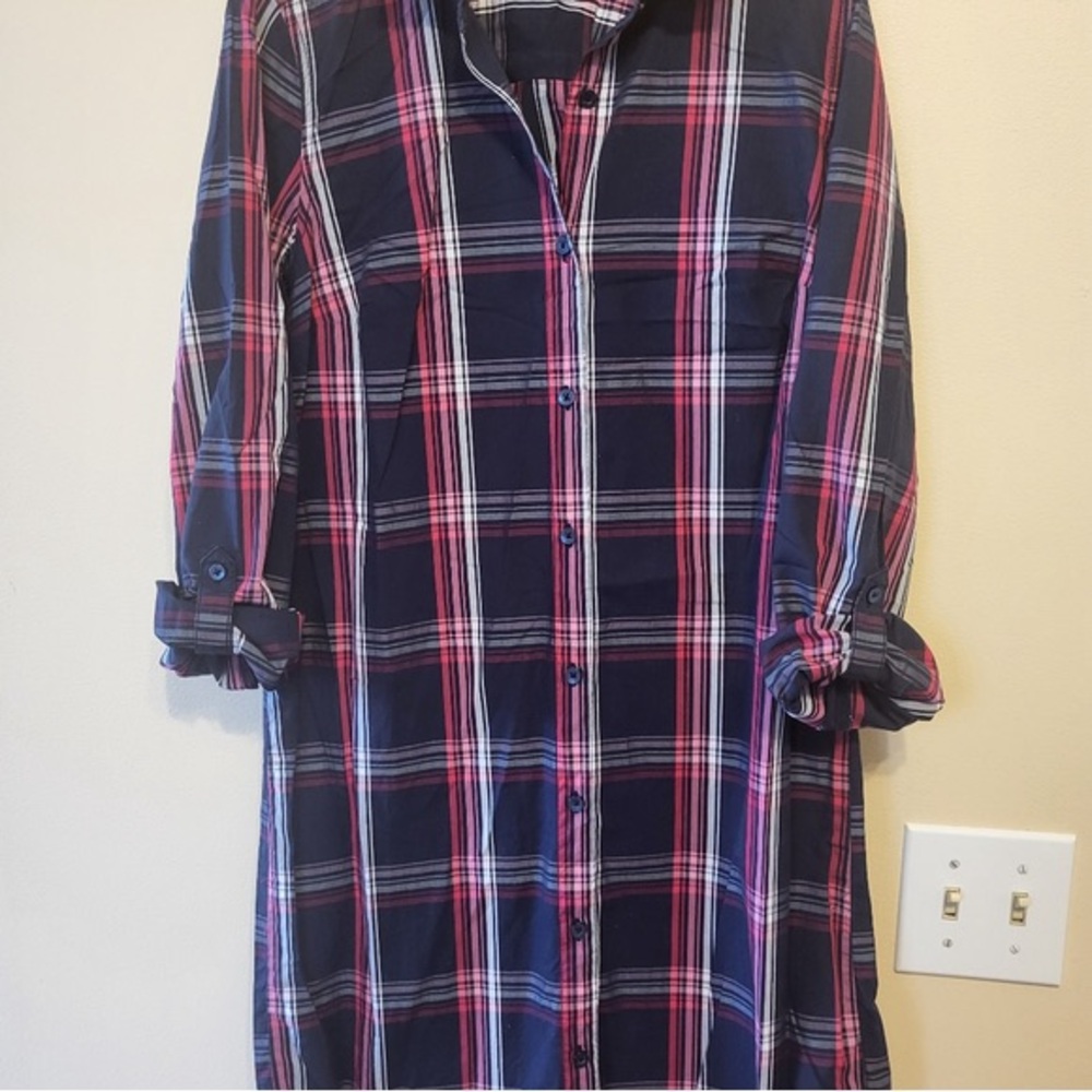 Tommy Hilfiger plaid shirt dress - Picture 3 of 11